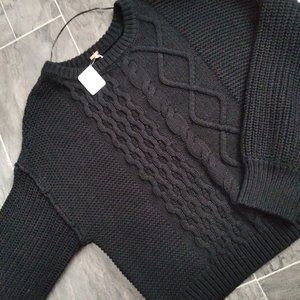 NWT Free People sweater oversized thick cable knit